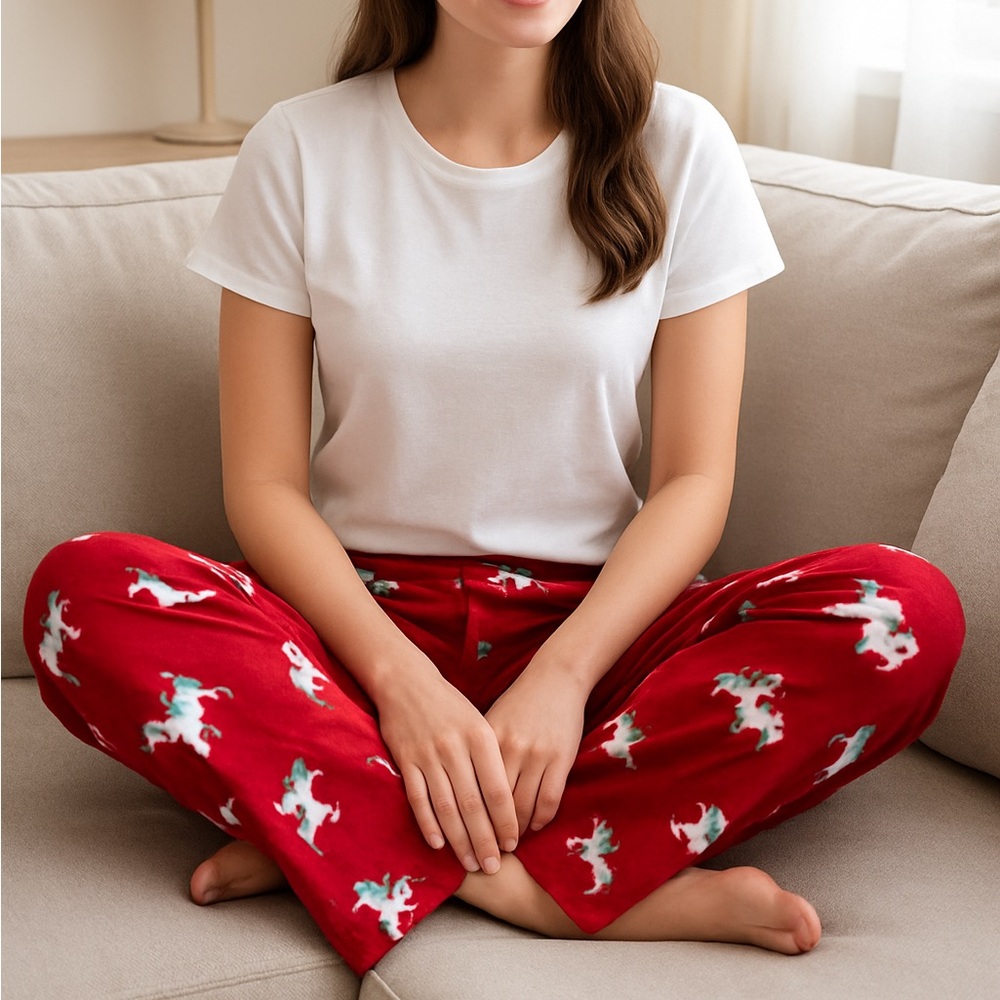 Flirtidue Juniors Small Christmas Pajama Bottoms